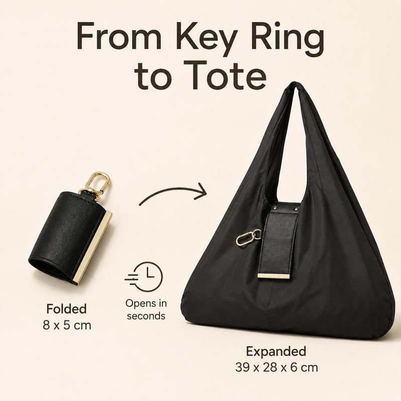 Compact Foldable Keychain Tote Bag🛍️