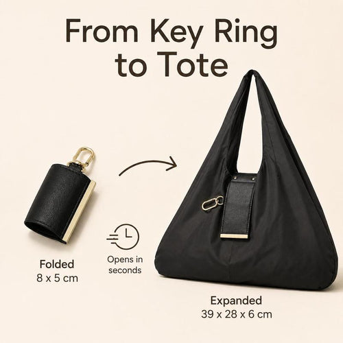 Compact Foldable Keychain Tote Bag🛍️